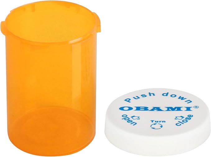 Plastic Medicine Pill Bottles with Child Resistant Caps - Push Down and Turn - Prescription Vial, Medicine Container, Pill Cases Dispenser Organizers (12pcs, 20 Dram)
