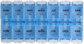 Healthaccessories Spanish Pill Box 7 Day Twice-a Day AM PM Weekly Pill Planner Organizer - Large Compartment Pill Boxes Store medications for Entire Week. Easy See Through. para un semana.
