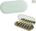 Dosey 7 Day Pill Compact Travel Pill Organizer - Pill Case with 7 Pill Compartments for Medicine Storage & Protection – Stylish & Elegant Medication Organizer with Mirror, Sage