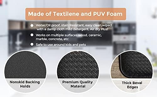 J&V TEXTILES Anti Fatigue Kitchen Mat - Kitchen Mat Cushioned Anti Fatigue, Kitchen Floor Mats Cushioned, Non Slip Waterproof Mat Standing Desk, 20x36x1/2 inches (Les Legumes)
