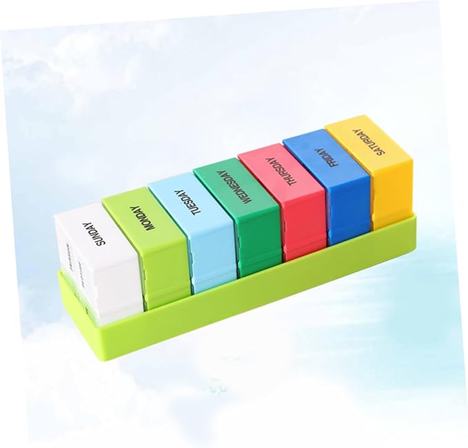 1set Large Capacity Portable Medicine Organizer for Weekly Storage Compact Pill Case Compartments for Home Office and Travel Green
