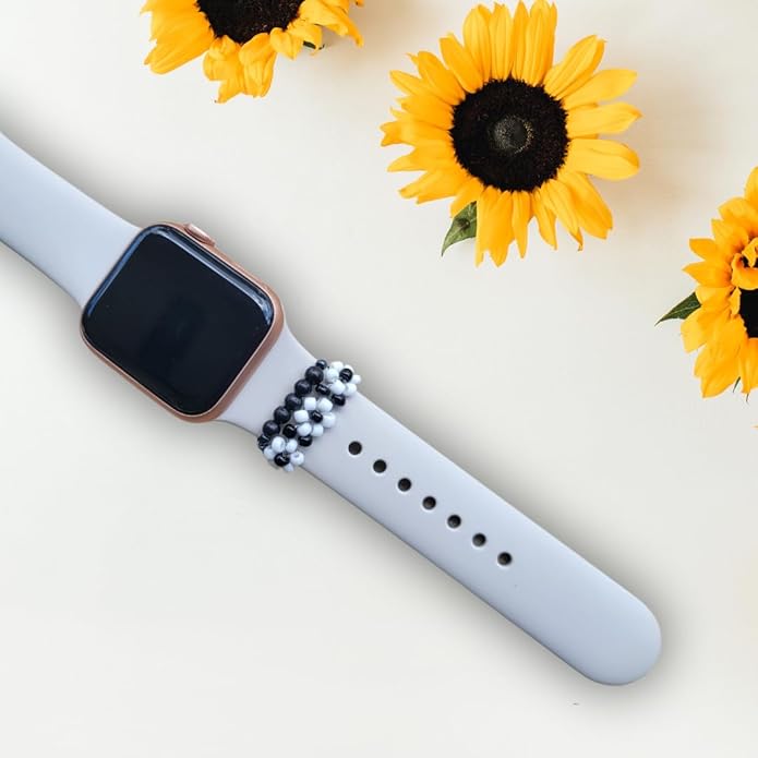 Shungite Smart Watch Band Bling Decor Charm | Compatible with Apple iWatch Galaxy Oculus | 38mm 40mm 41mm 42mm 44mm 45mm 49mm | Smartwatch Protection