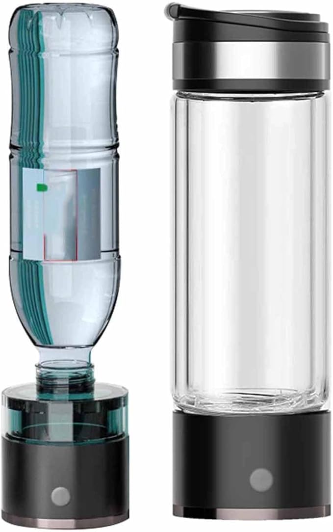 Molecular Hydrogen Water Bottle Generator, 480mL Up to 5500 PPB, Performance SPE+PEM Dual Chamber Technology, Equipped with Hydrogen Inhalation Device