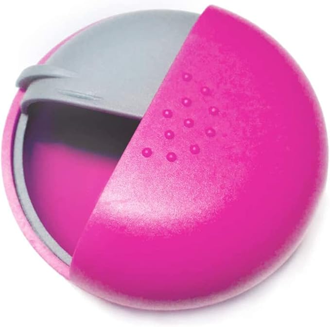INVODA Travel Pill Organizer Cute Round Pill Box for Purse Compact Medicine Container for Pills, Fish Oil, Vitamins & Supplements