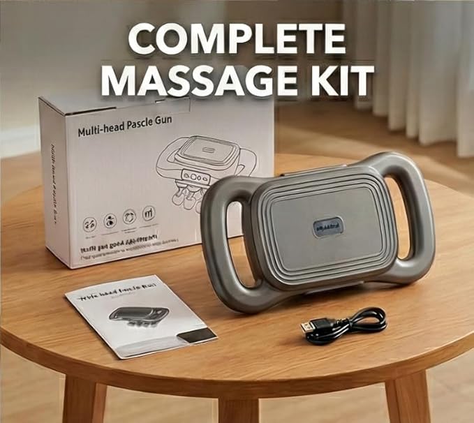 16 Head Deep Tissue Massager with Red Light Therapy, Multi Head Massage Gun, 9 Speeds & 9 Modes, Type-C Rechargeable Full Body Back Massager, Knot Buster 2.0 Muscle Massage Tool