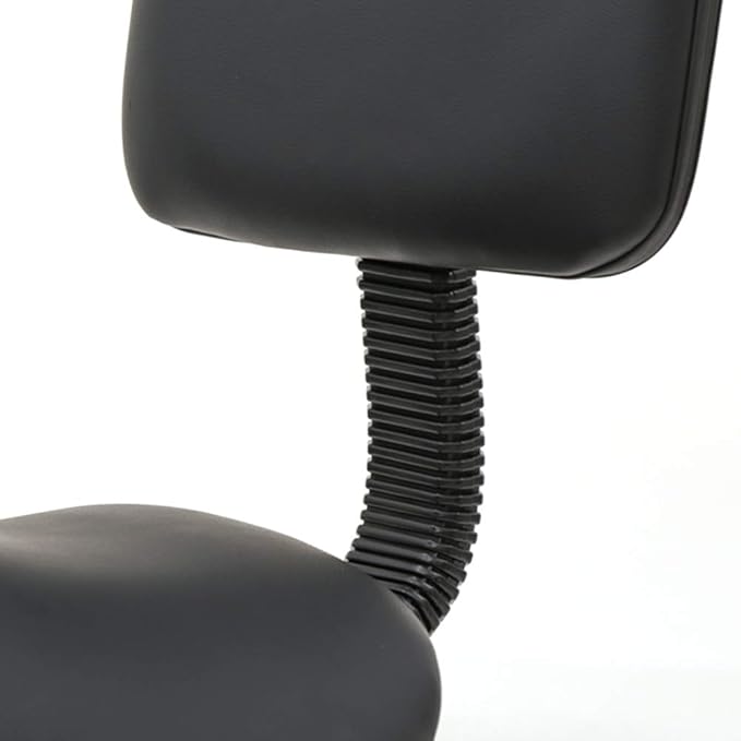 Round Rolling Bar Stool PU Leather with Wheels and Foot Rest, Height Adjustable Task Work Chair with Back for Salon Spa Office Chairs