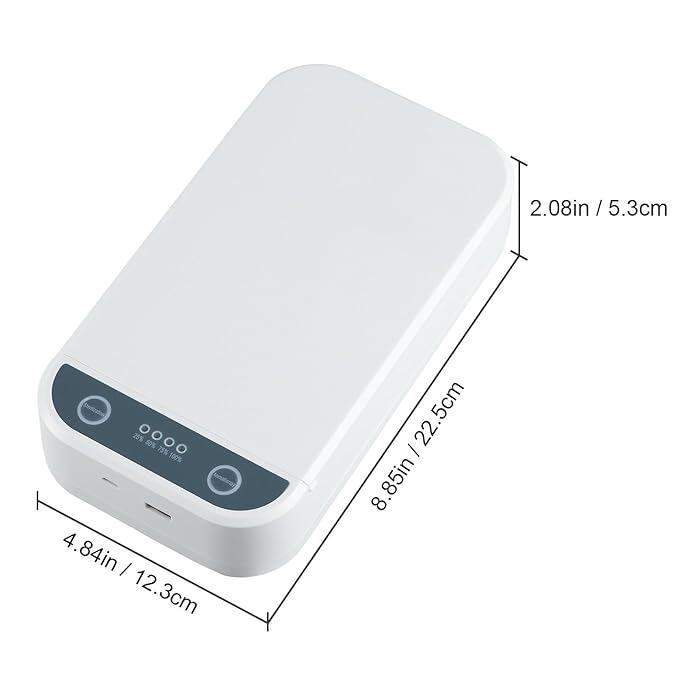 Nail Tool Sterilizer Box Portable with Blue Light,USB Sterilizer Cleaning Box for Nail Salon, Tweezers, Jewelry, Phone, Manicure Tools