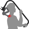 Massage Gun Holder Shoulder Neck Back Handheld Self Massage Gun Mount Compatible with Most Massage Guns Professional Grade Design for Hard to Reach Areas - Gift for Women & Men