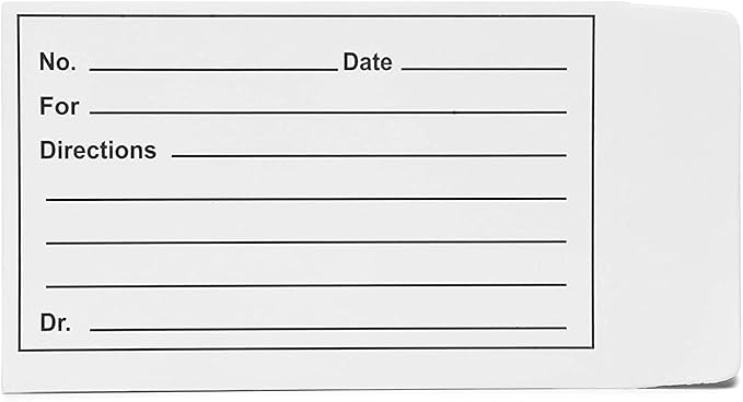 Comfort Moisture Seal Printed Pill envelopes, Great for Organizing Medications (Pack of 50)