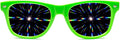 GloFX Ultimate Diffraction Glasses - Green - 3D Prism Rainbow Effect - Great Edm, Festival, Concert, Fireworks, Christmas Lights, and Rave Accessory - Green Frames