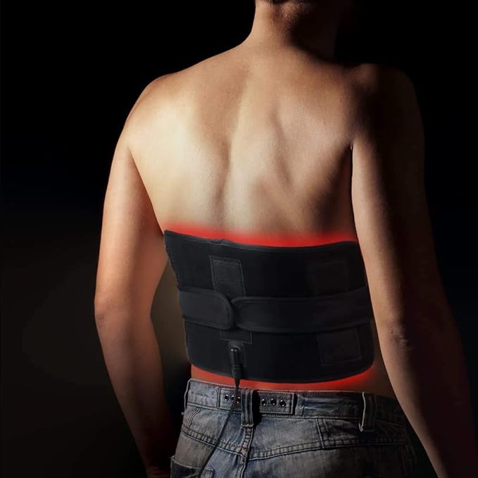 Red & Infrared Light Therapy Belt for Pain Relief Flexible Wearable Wrap Deep Therapy Pad with Timer for Back Shoulder Joints Muscle Pain Relief