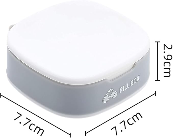 Pill Organizer Portable Pill Case Small Pill Box for Purse or Pocket Daily Pill Box Organizer 4 Times a Day for Vitamins Medicine Supplement (3 PCS)