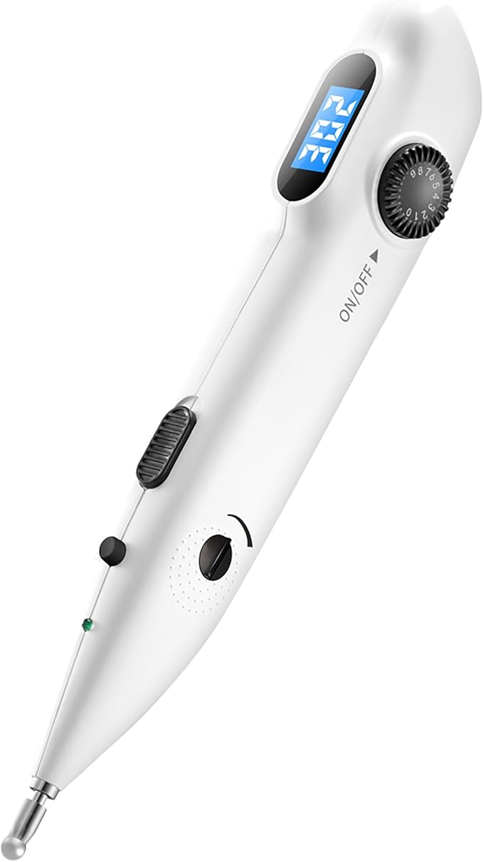Electronic Acupuncture Meridian Pen - Electric Energy Acupoints Finder Stimulator Device with Adjustable Intensity - Rechargeable Digital Muscle Acupressure Point Massage Therapy Tool
