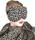 Eye Mask Lavender Eucalyptus, Sinus, Herbal Pack, Hot Cold Pack, Heat Wrap,Organic, Flax Seed, Microwave Therapy, Sleep Mask, Yoga Meditation Eye Pillow, Cheetah