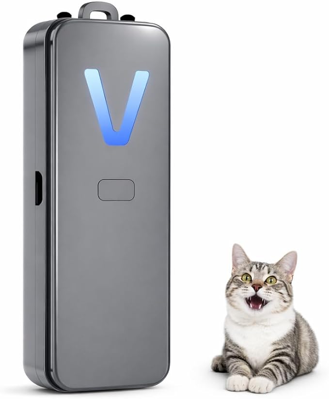 Air Ionizer, Negative Ion Air Purifier for Pet Homes and Small Spaces, Quiet Ozone Free Filterless Air Cleaner for Cat Litter Room, Bathroom, Bedroom, Desk (F2V Gray)