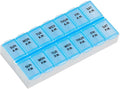 EZY DOSE Weekly (7-Day) AM/PM Daily Pill Case, Medicine Planner, Vitamin Organizer, Fish Oil Holder, Supplements Container, Medium Compartments, 2 Times a Day, Color May Vary, BPA Free