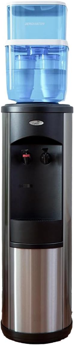 ZeroWater ZJ-004S, Refillable Filtered Water Cooler Jug, 5 Gallon Capacity, NSF Certified to Reduce Lead, Other Heavy Metals and PFOA/PFOS, Blue