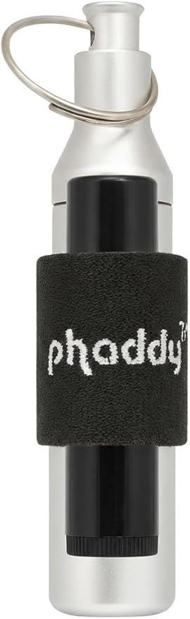 phaddy Keychain Pill Holder – Waterproof Airtight EDC Capsule Container, Aluminum Pill Box with Modular Band for Keys, Travel, Emergency Cash, Vitamins & Essentials (Silver, King Size)