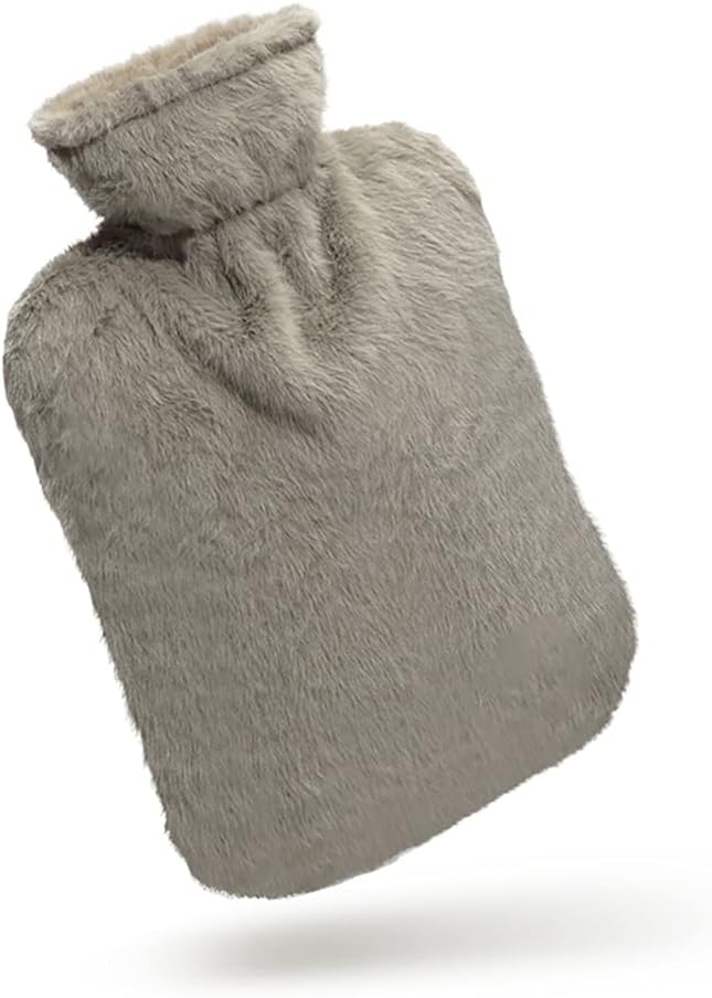 BICAREE Fuzzy Hot Water Bottle with Cover,Hot Water Bags for Pain Relief 2Liter,Heat Pad,Hot and Cold Therapy,Menstrual,Bpa Free