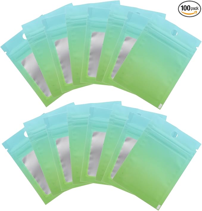 minkissy 100Pcs Household Sealing Bags Multi-Function Jewelry Pouches Small Storage Pouch Reusable Portable 3.93X2.75 Inch
