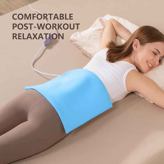 Boncare® Stay-On Small Vinyl Electric Heating Pad for Neck and Shoulders and Back Without Auto-Off, Low & High Heat Levels, Waterproof Hot Heat Pad with Washable Cover (11.5“x13.5, 3-Pack)