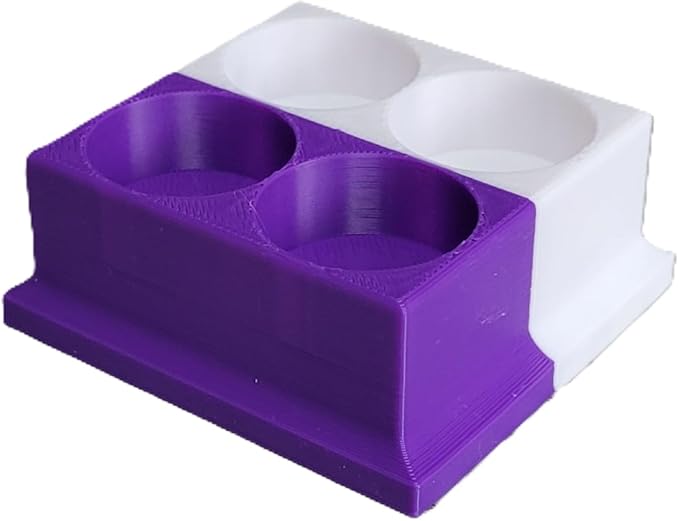 Znet3D Eye Drops Bottle Organizer & Tracker – AM/PM 4-Slot (White/Purple)