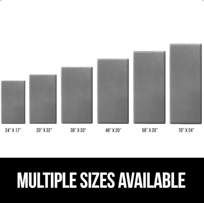 GORILLA GRIP Comfortable Cushioned Kitchen Mats for Floor, 48x20, Waterproof and Stain Resistant Soft Top, 3/4 Inch Thick Ergonomic Standing Desk Anti Fatigue Mat, Foam Supports Ankles and Feet, Grey