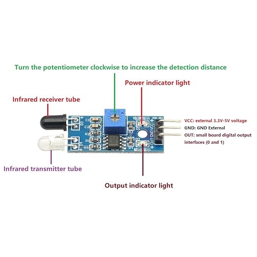 10Pcs IR Infrared Obstacle Avoidance Sensor Module,Proximity Sensor for Arduino Smart Car Robot