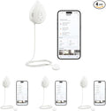 Moen Flo Smart Water Leak Detector, Drip or Flood Sensor Alarm for Home, 4-Pack, White, 920-004