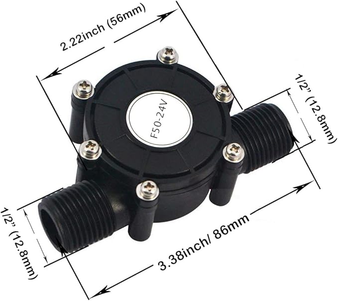Beduan Micro Water Turbine Generator Hydroelectric Power G1/2" Male Thread 24V Micro Hydro Generator Changeing Tool