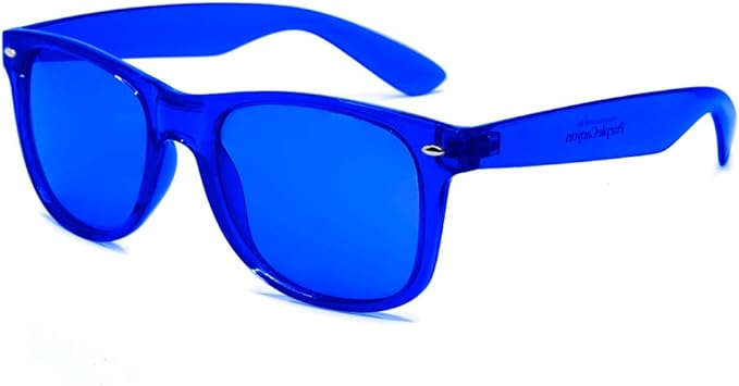 PURPLE CANYON Blue Color Therapy Glasses for Chakra Healing, Chromotherapy, and Mood
