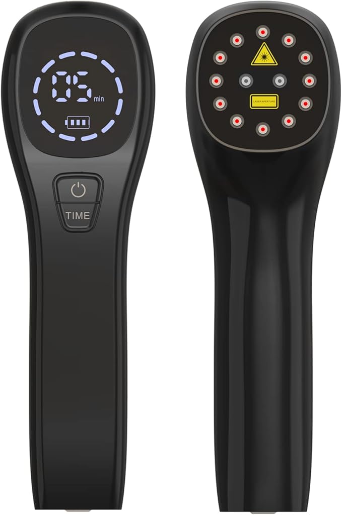 Red Light Therapy Device for Pets/Human, Infrared Light Therapy for Joints & Muscles Pain Relief, Handheld Cold Laser Therapy Device for Face and Body, with 2 Wavelenghth (808nm+650nm)