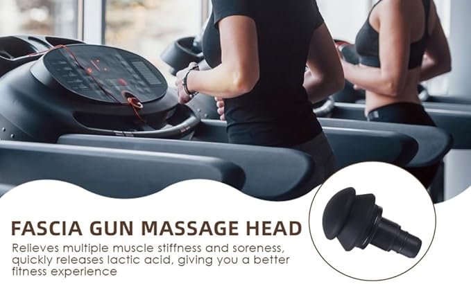 Silicone Gas Cushion Fascia Massager Replacement Heads, 18 mm Muscle Massage Gun Head, Massage Gun Replacement Head for Whole Body Muscles Relaxation and Sore Pain Relief (1 Pack Gas Cushion Heads)