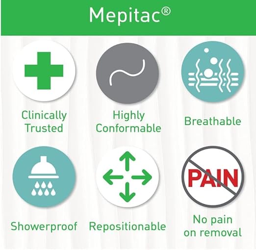 Mepitac 298300 Soft Silicone Tape, 2 cm x 3 /0.8 in x 3.3 yd