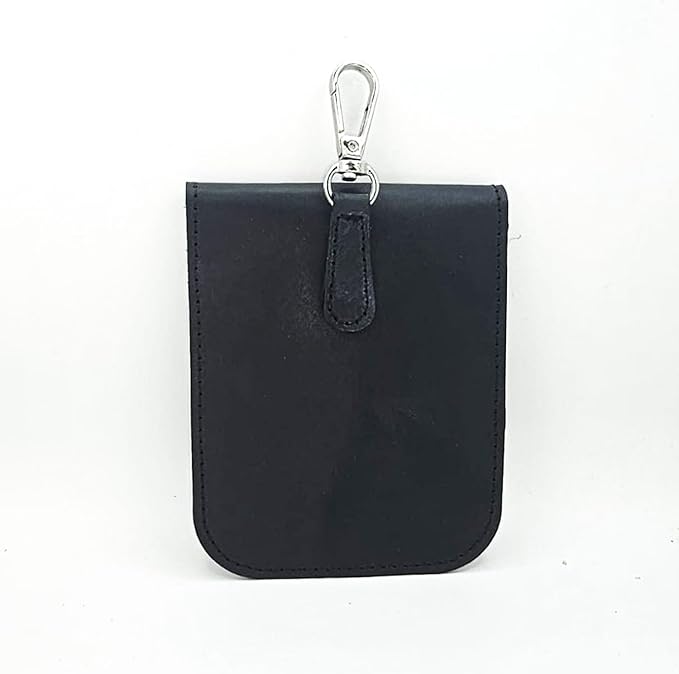 Faraday Key Fob Protector - Real Leather Premium Signal Blocking Pouches - RFID Blocking Car Key Security Shield