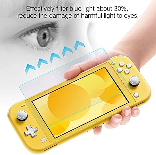 PERFECTSIGHT Anti Blue Light Anti Glare Tempered Glass Screen Protector Compatible with Nintendo Switch Lite 5.5 inch, [Eye Protection] [Great Gaming Experience] - Matte Clear Anti Fingerprint 1 Pack