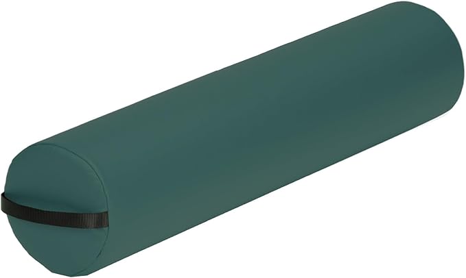 EarthLite Massage Bolster Pillow Full Round – Durable, Easy to Clean 100% PU Upholstery incl. Strap Handle/Professional Quality CFC-Free/Back Pain Relief