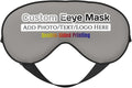 Personalized Eye Masks,Customized Sleep Blindfold Eye Mask,Custom Blackout Eye Cover with Adjustable Strap for Travel and Nap Gravel