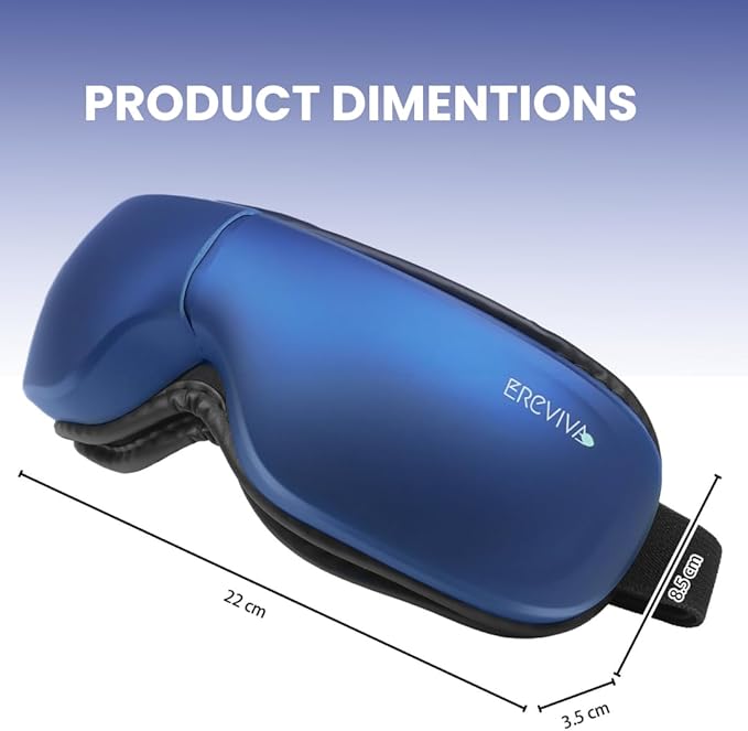 Eye Massager With Heat and Bluetooth Music - Heated Mask for Migraine Relief & Reduce Strain, Dry Eyes - Wireless Sleep Mask for Improving Sleeping - Gifts for Women Men