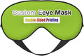 Personalized Eye Masks,Customized Sleep Blindfold Eye Mask,Custom Blackout Eye Cover with Adjustable Strap for Travel and Nap Yellow Green