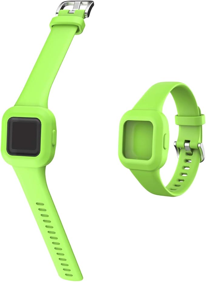 FitTurn Band Compatible with Garmin vivofit jr. 3 Bands Kids Replacement Accessory Soft Silicone Band 130-175mm Size for vivofit jr 3 Fitness Tracker Ages 4+ for Kids Wristbands (Grass Green)