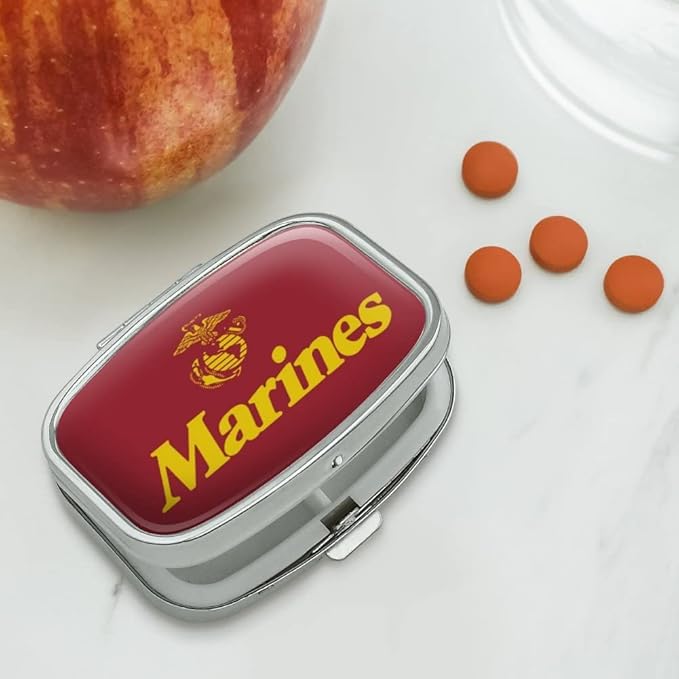 Graphics & More Marines USMC Rectangle Pill Case Trinket Gift Box