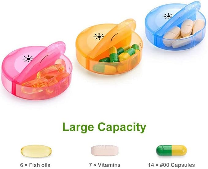 Portable Medicine Organizer Box Tablets Container Case Travel Pill Box For 07 days | Multicolor | 01 Pcs