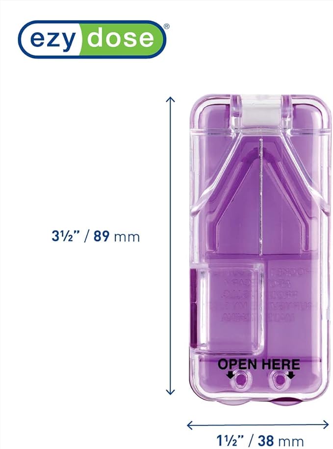 EZY DOSE Pill Cutter, Splitter, Dispenser with 7-Day Pill Organizer, Vitamin Planner, and Medicine Box