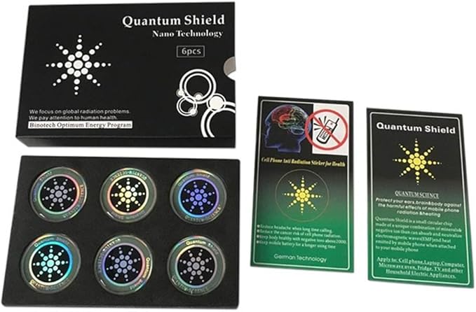 Silver EMF Stickers Blocker Neutralize Protection for Cell Phones case and Electronic Devices WiFi 5G (Pack of 12 Silver Stickers (2 Boxes of 6 Stickers))