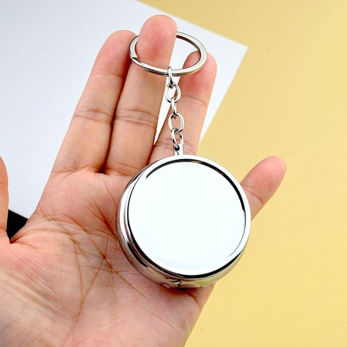 20pcs Sublimation Blank Pill Box 3 Compartment Medicine Pill Case,Portable Pill Box for Pocket or Purse Pill Boxs Decorative Metal Medicine Vitamin Organizer for DIY Heat Transfer Print (B)