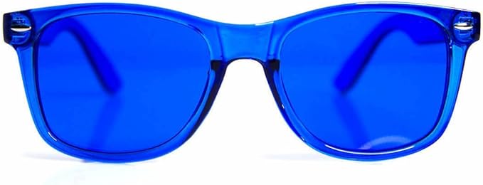 GloFX Blue Color Therapy Glasses Chromotherapy Mood Boosting Glasses