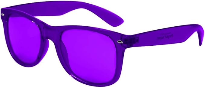 Purple Color Therapy Glasses for Chakra Healing, Chromotherapy, and Mood