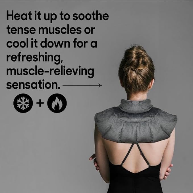 Neck & Shoulder Wrap + Heated Eye Mask – Hot & Cold Therapy Set for Pain Relief, Dry Eyes, Headaches & Stress – Microwavable, Portable, Ergonomic Design for Home & Travel Comfort by Superior Relief