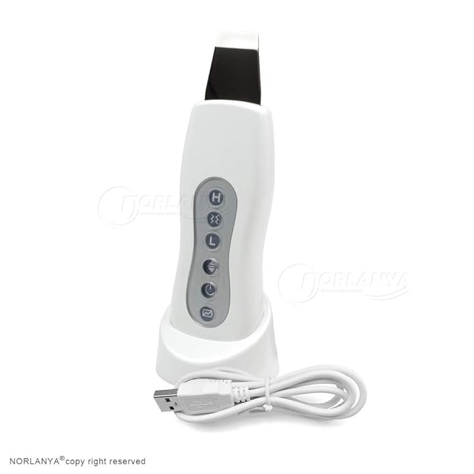 NORLANYA Skin Scrubber Spatula Blackhead Removal Skin Peeling Extractor Pores Cleanser Facial Scrubber - Gentle Hydro-Exfoliation - Cordless